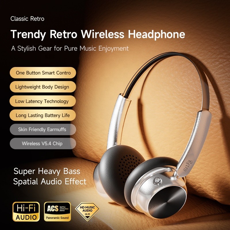 Over-Ear Headphones Manufacturer - SY-R1 Retro Metal