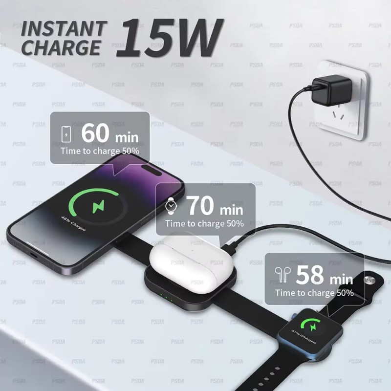 Charger Station Manufacturer - Portable 15W Qi2