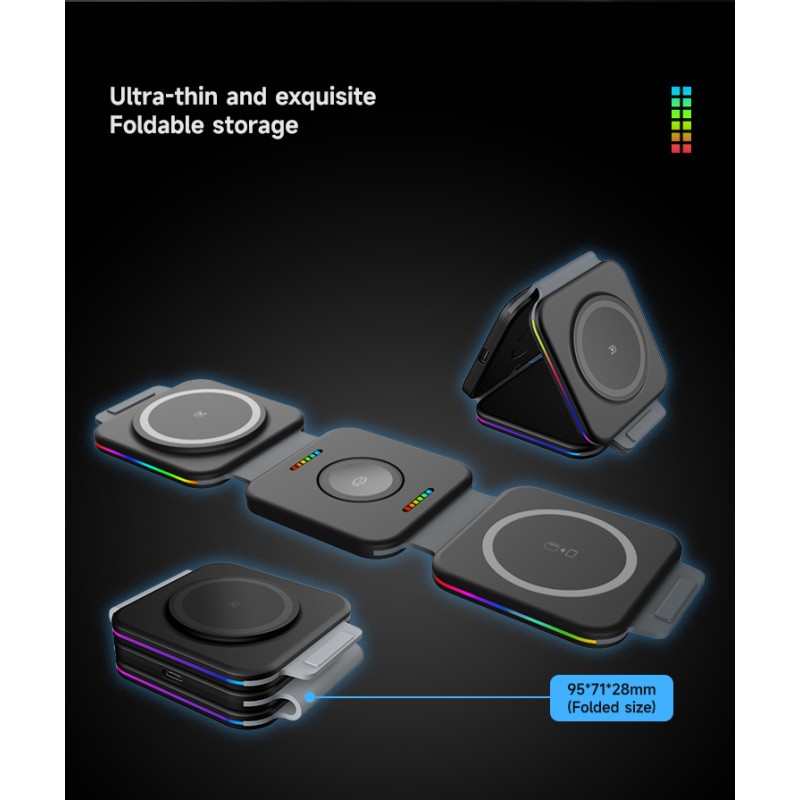 Wireless Charger Manufacturer - OEM Portable 3-in-1 Magnetic