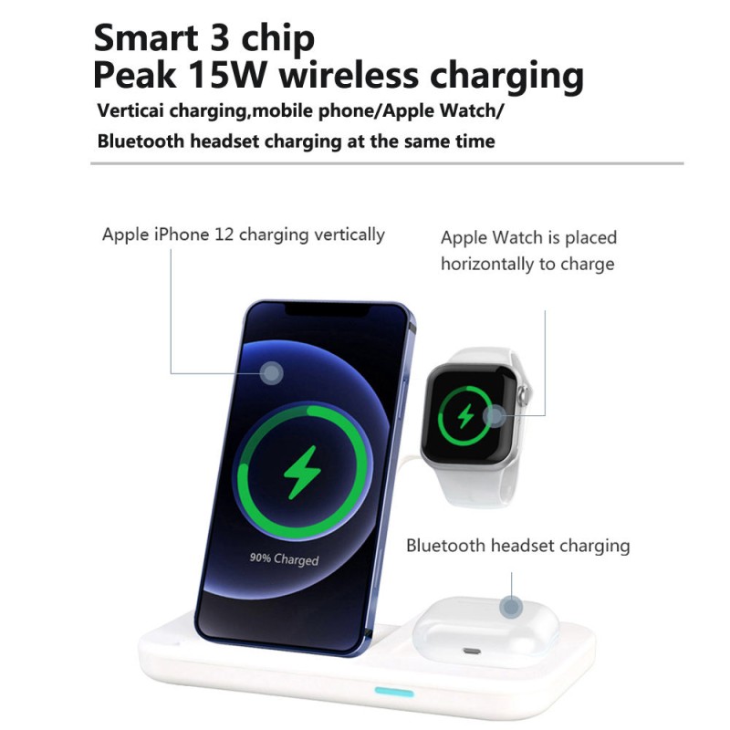 Wireless Charger Manufacturer - OEM Custom Logo 3-in-1 Stand