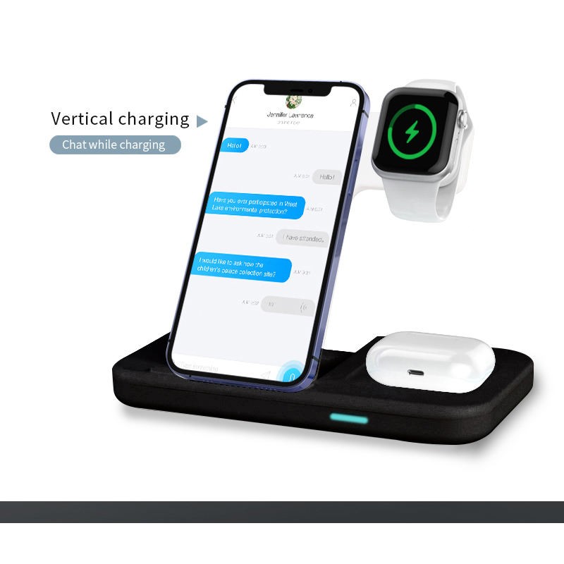 Wireless Charger Manufacturer - OEM Custom Logo 3-in-1 Stand