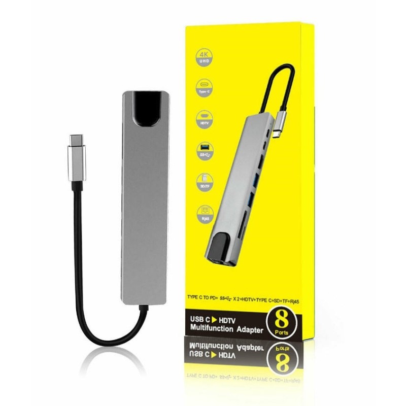 USB Hub Manufacturer - OEM 8-in-1 Type C Docking Station