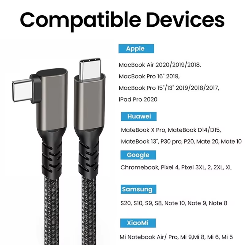 VR Cable Manufacturer - OEM USB C to C 20Gbps Fast Charging