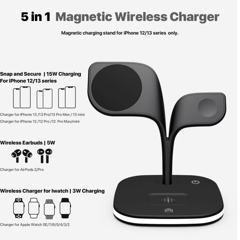Wireless Charger Factory - Custom Magnetic 3-in-1 Stand
