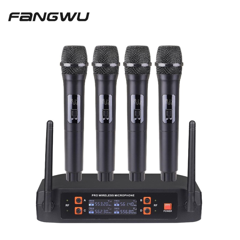 Wireless Microphone Supplier - 4 Channel VHF Handheld