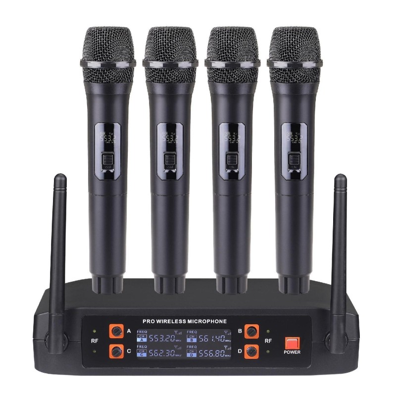 Wireless Microphone Supplier - 4 Channel VHF Handheld
