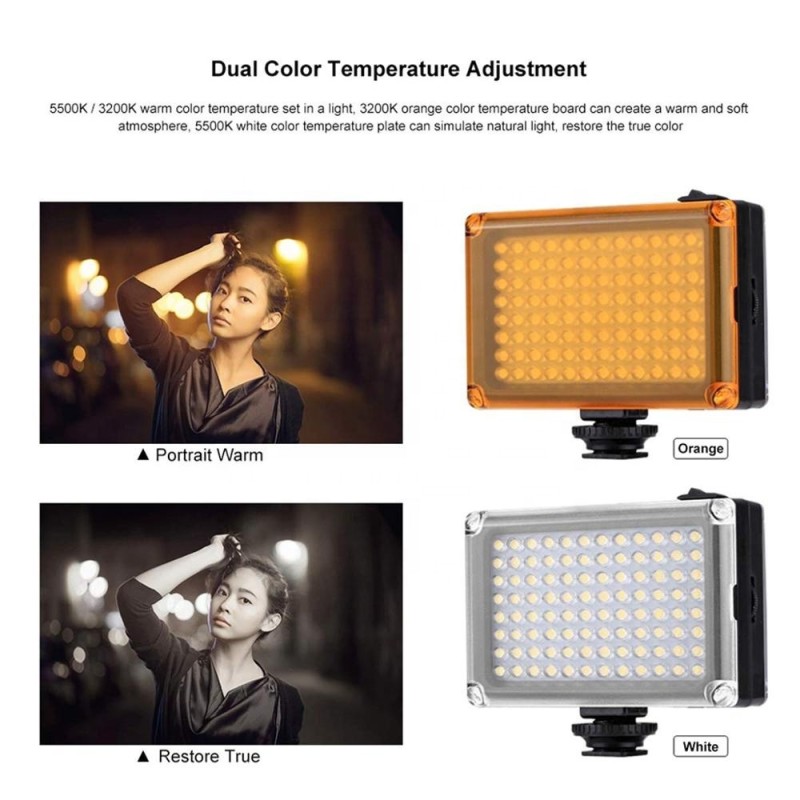 On-Camera Light Factory - Rechargeable 96 LED