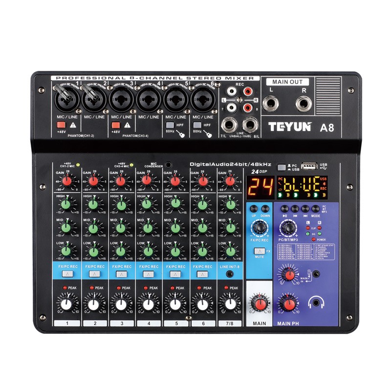 DJ Mixer Supplier - Professional 8 Channel