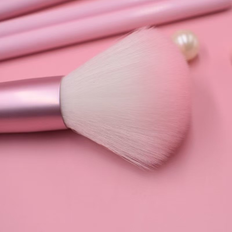 Direct Supply 7pcs Pink and White Makeup Brush Set Factory Price Private Label Eye Makeup Brushes Set