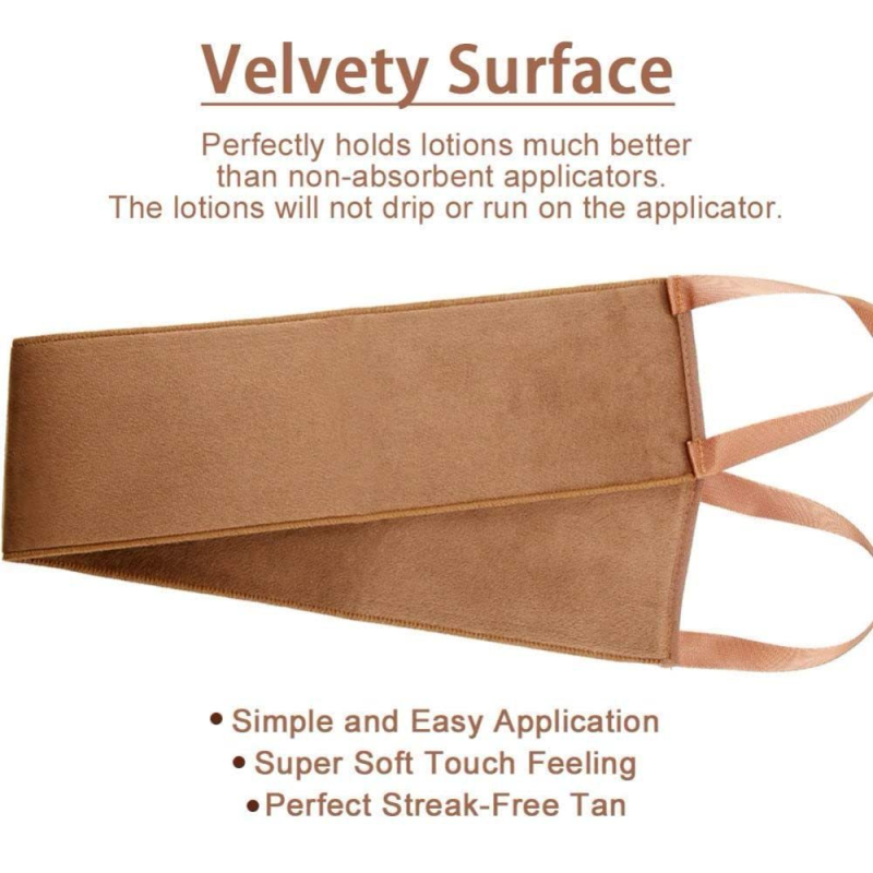 Wholesale Reusable Tanning Applicator Side Soft Velour Spray Tanning Mitts Fasion Waterproof Self Tanning Mitt With Thumb