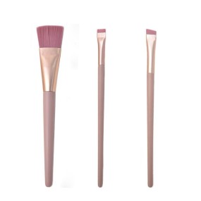 Wholesale Custom Logo Ultra-Thin Ultra-Fine Slanted Blade Eyebrow Brush Flat Eyeliner & Foundation Makeup Brush Sets