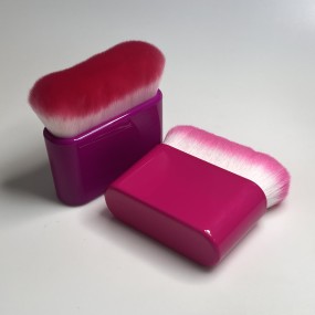 Custom Logo Rectangle Face Kabuki Brush for Self Tanner Concealer Big Single Foundation Kabuki Makeup Brush Blend Blur Feature