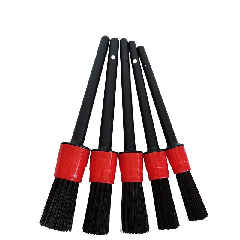 Set of 5 Soft Bristle Round Air Outlet Wheel Brushes Different Sizes Car Cleaning & Detailing Brushes