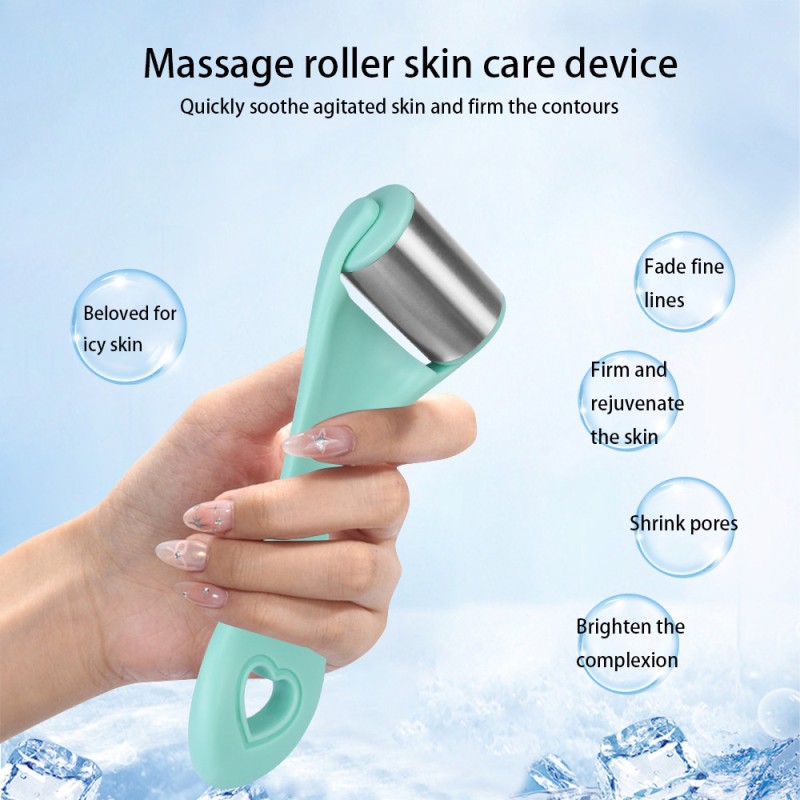 Cold Skin Care Women Face Massager Mini Skin Tightening and Massage Ice Roller Facial Massage Cube Ice Cream Design Ice Roller
