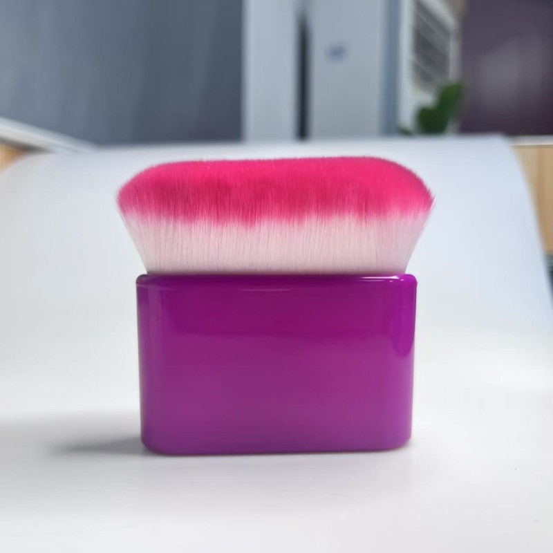 Custom Logo Rectangle Face Kabuki Brush for Self Tanner Concealer Big Single Foundation Kabuki Makeup Brush Blend Blur Feature