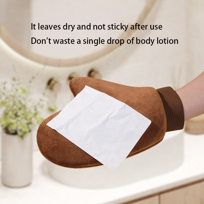 Manufacturer Application Mitts Sunless Tanning Customized Brown Tan Mitt Private Label Self Tanning Mitt Glove