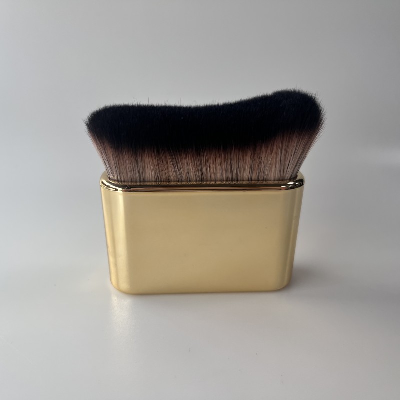 Rose Gold High-Density Face Kabuki Brush Flat Body Foundation Blender Makeup Brush with Handle