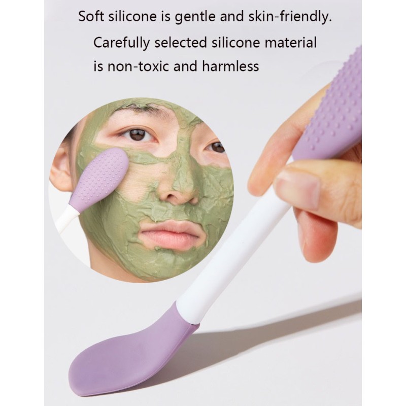 Portable Double-Sided Silicone Nose Blackhead Removal Silicon Facial Cleansing Brush for Face Exfoliation