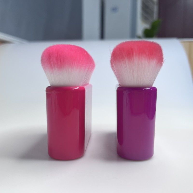 Custom Logo Rectangle Face Kabuki Brush for Self Tanner Concealer Big Single Foundation Kabuki Makeup Brush Blend Blur Feature