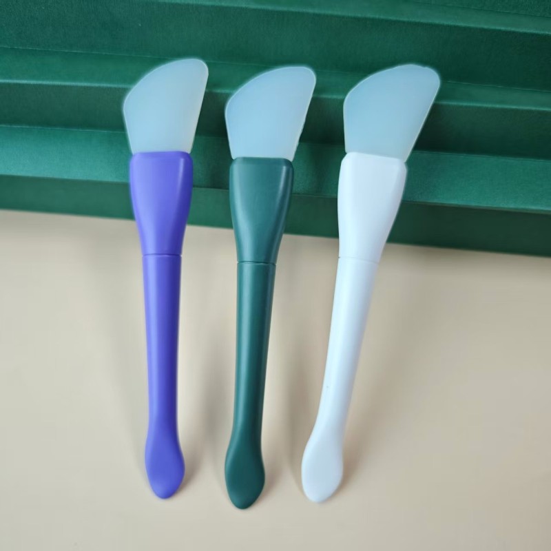 2 in 1 Soft Silicone Facial Mask Brush with Spoon Women Face Mask DIY Mud Film Mix Applicator Skin Care Beauty Tools