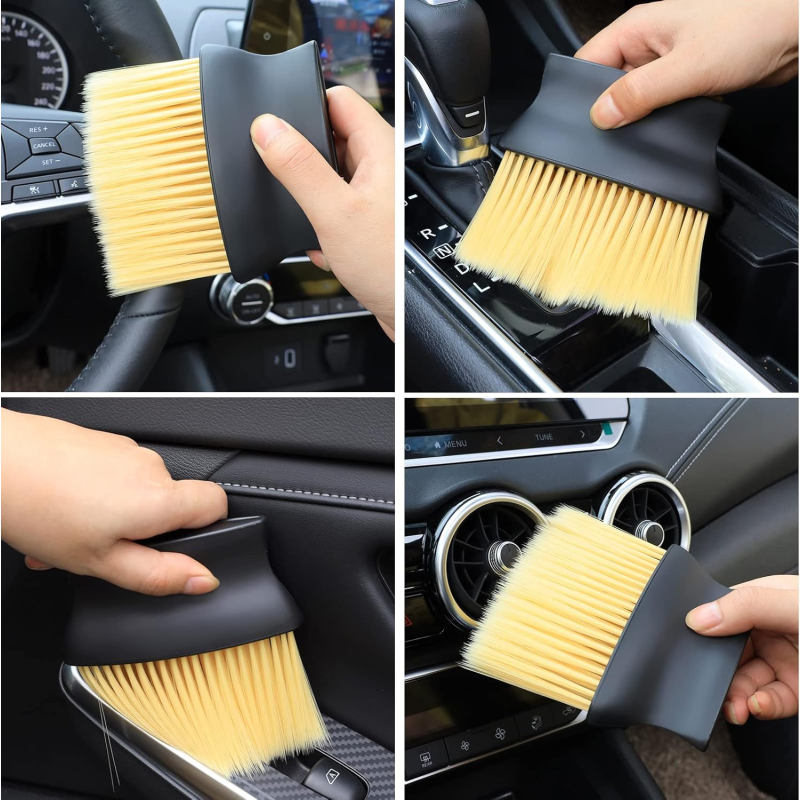 Car Interior Sweeping Dust Soft Brush Car Wash Tool Car Interior Gap Dust Brush Air Outlet Cleaning Brush