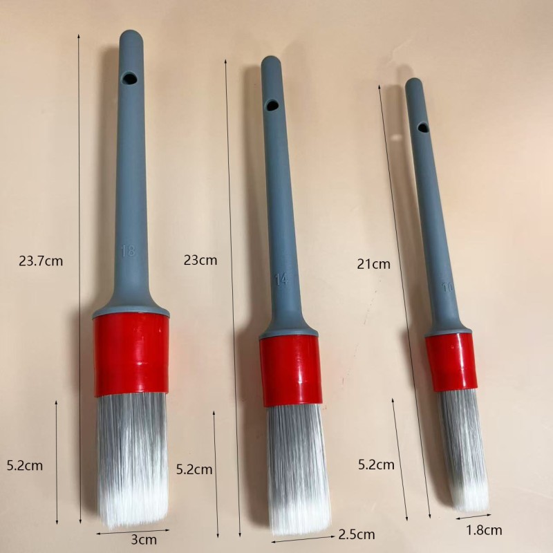 High Quality Plastic Handle Soft Bristle Efficient Auto Detailing Brush Set for Car Interior Cleaning Crevice Wheel Hub