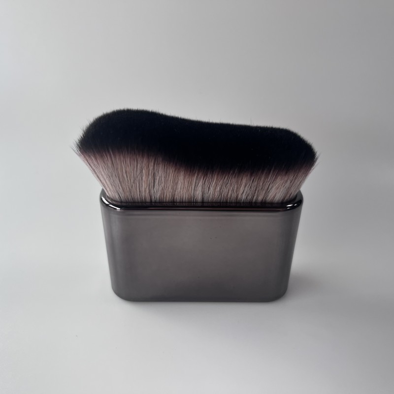 Rose Gold High-Density Face Kabuki Brush Flat Body Foundation Blender Makeup Brush with Handle