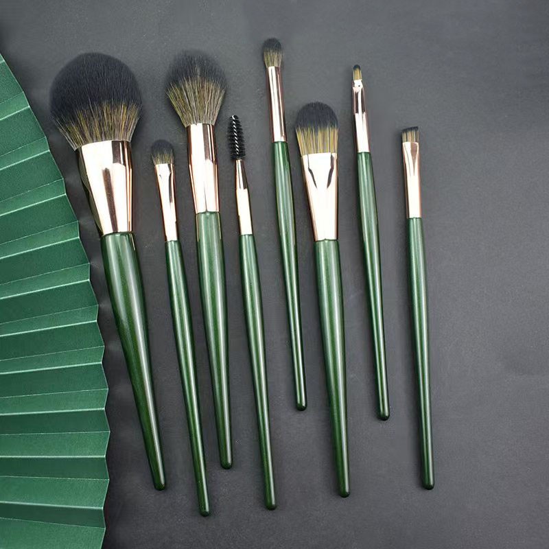 High Quality 8/12-Piece Makeup Brush Set for Beginners Soft Wooden Handle Beauty Tools Factory New Complete Set