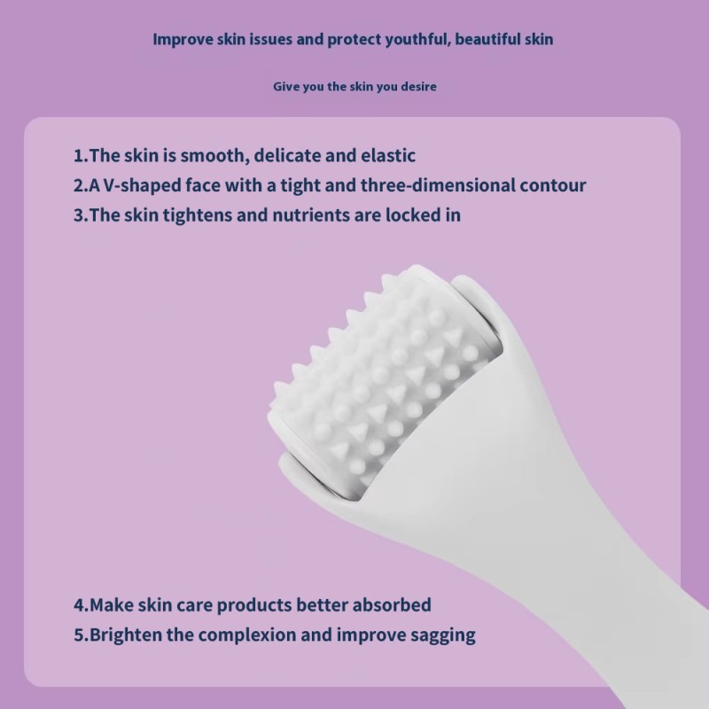 2024 Best-selling Silicone Facial Massager Roller Rolling Massage Stick Beauty Care Tool for Lifting and Relaxation