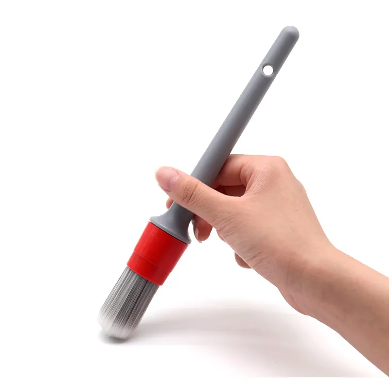 High Quality Plastic Handle Soft Bristle Efficient Auto Detailing Brush Set for Car Interior Cleaning Crevice Wheel Hub