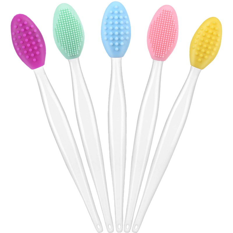 Mini Portable Double-Sided Silicone Clean Nose Dirt Double Sided Soft Lip Scrub Exfoliating Nasal Washing Brush