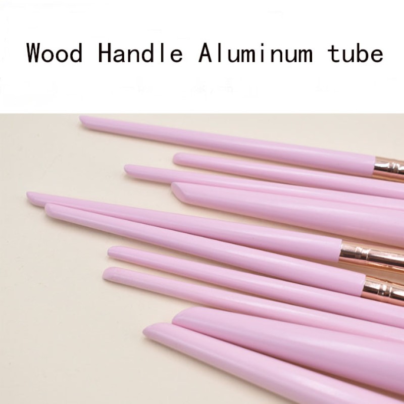 Professional Nylon Makeup Brush Set with Soft Foundation Brushes Mascara 10Pcs Including Cosmetic Bag Low MOQ Private Label