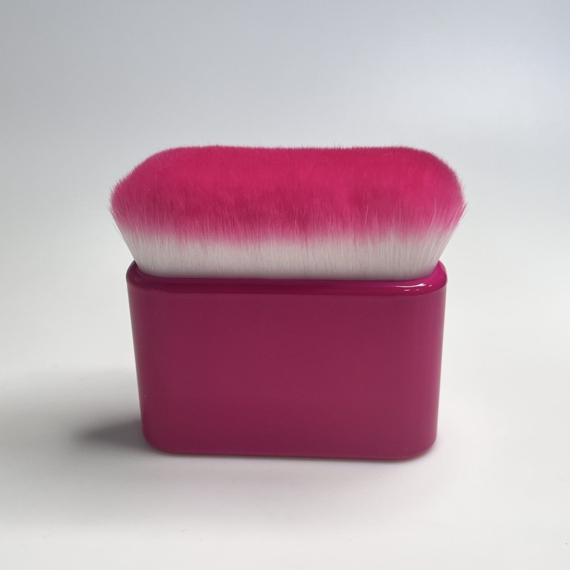 Custom Logo Rectangle Face Kabuki Brush for Self Tanner Concealer Big Single Foundation Kabuki Makeup Brush Blend Blur Feature