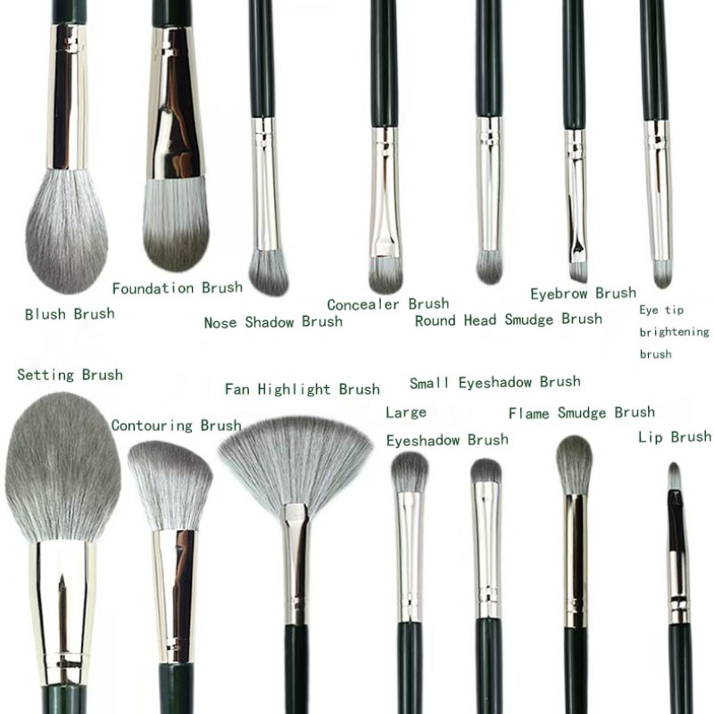 High Quality Premium Portable Makeup Brushes Kit Custom Logo Small Quantity Travel Makeup Brush Sets with Mascara Low MOQ