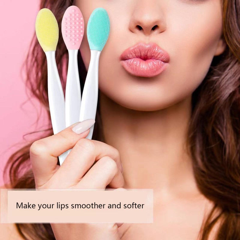 Mini Portable Double-Sided Silicone Clean Nose Dirt Double Sided Soft Lip Scrub Exfoliating Nasal Washing Brush