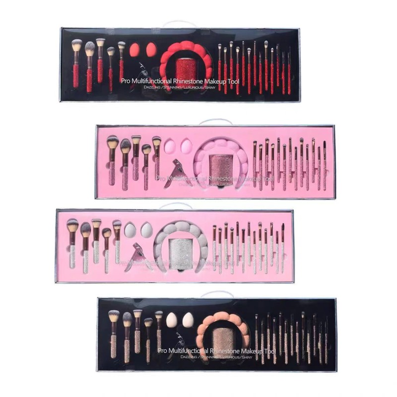 Halloween Makeup Brushes 23pcs Artificial Diamond Face Beauty Christmas Gifts Present Box Premium Eyeshadow Makeup Brush Sets
