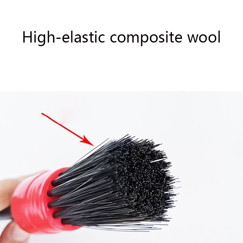 Set of 5 Soft Bristle Round Air Outlet Wheel Brushes Different Sizes Car Cleaning & Detailing Brushes