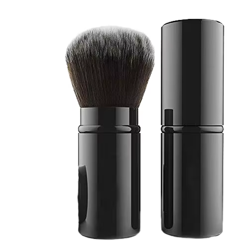 2025 New Private Label Beauty Makeup Retractable Foundation Blush for Bronzer and Powder Cosmetic Kabuki Vegan Makeup Brush