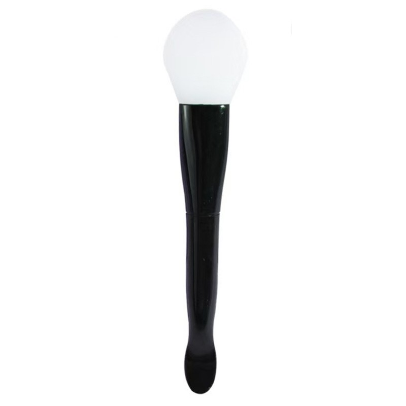 OEM Wholesale Soft Face Silicone Mask Brushes Dual-head DIY Spa Mud Applicator Brush Makeup Beauty Spa Tool with Dig Spatula