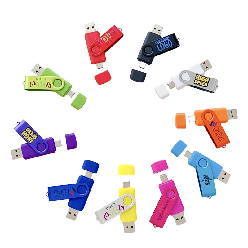 USB Flash Drive Factory - Custom 2 in 1 Type C Pendrive