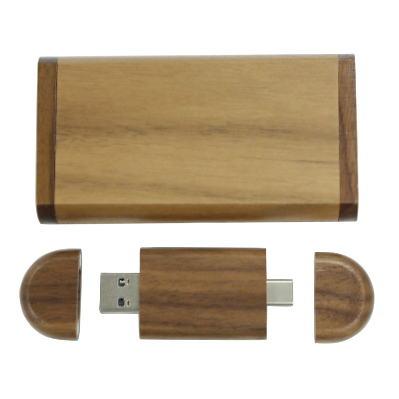 USB Flash Drive Manufacturer - OEM Wooden OTG Type C Drive