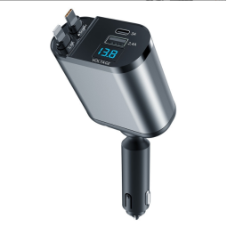 Car Charger Manufacturer - 4 in 1 Retractable