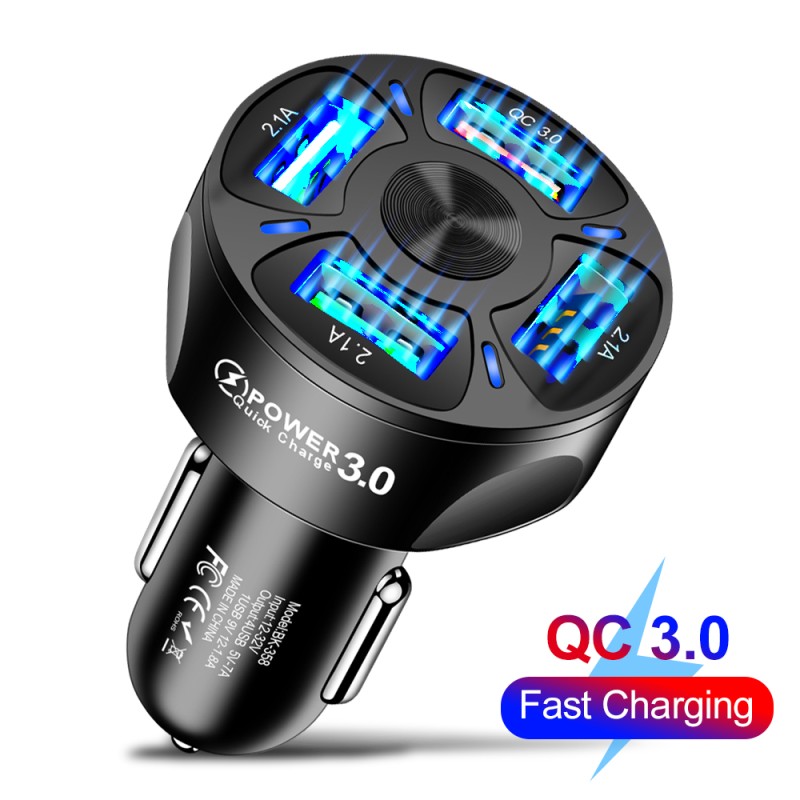 Car Charger Supplier - CE Rohs Certified 4-Port