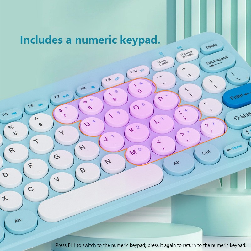 Keyboard Mouse Set Supplier - Macaron Wireless Round