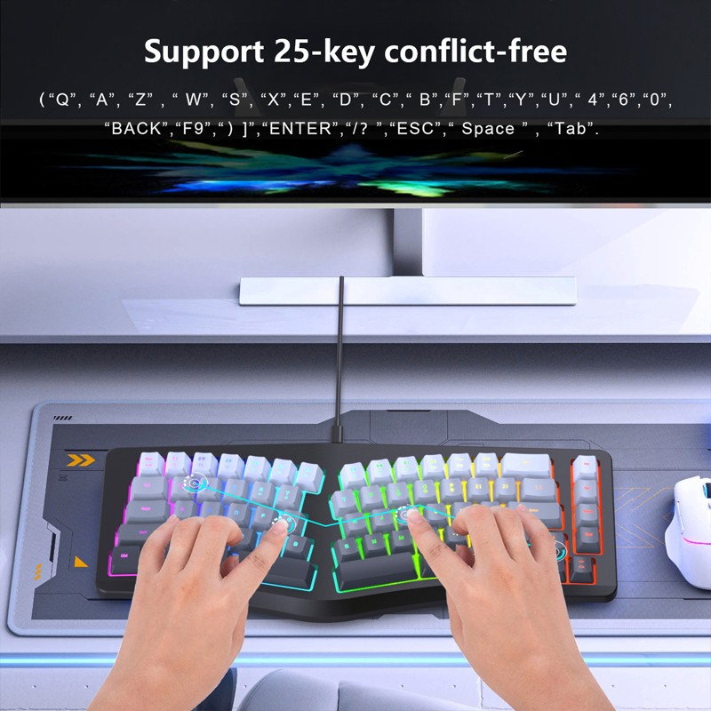 Gaming Keyboard Supplier - New Ergonomic 69-key