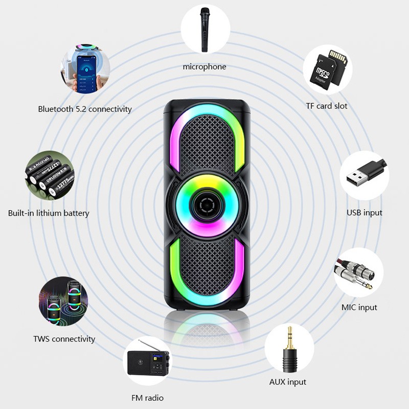 Portable Speaker Supplier - 4-inch RGB Karaoke