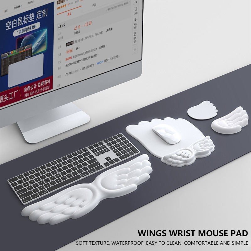 Mouse Pad Supplier - Angel Wings Wrist Rest
