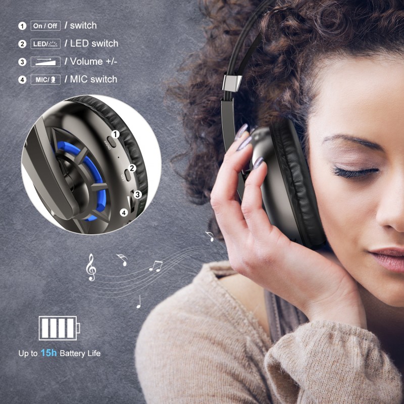 Gaming Headset Supplier - 2.4G Wireless Single Color