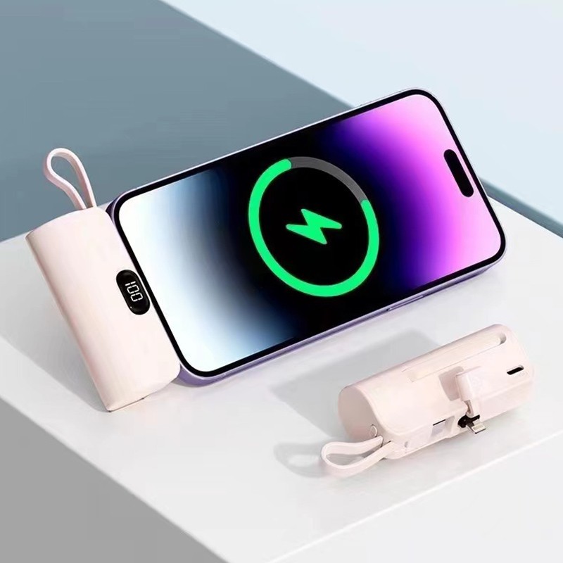 Power Bank Manufacturer - Mini Capsule 5000Mah With Phone Holder