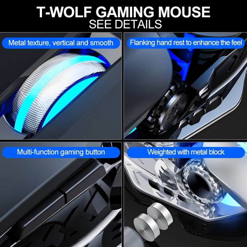 Gaming Mouse Supplier - T-WOLF V9 Ergonomic